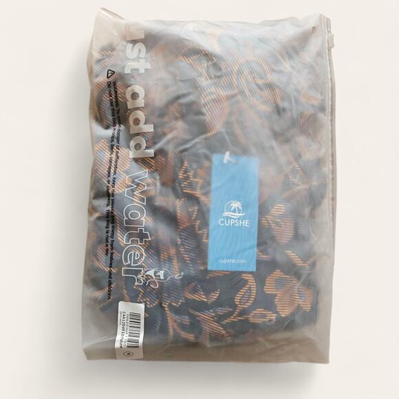 CUPSHE Ornate Diamond Neck Tankini Top & Standard Bottoms Set- NWT - Sz Medium - Picture 6 of 6